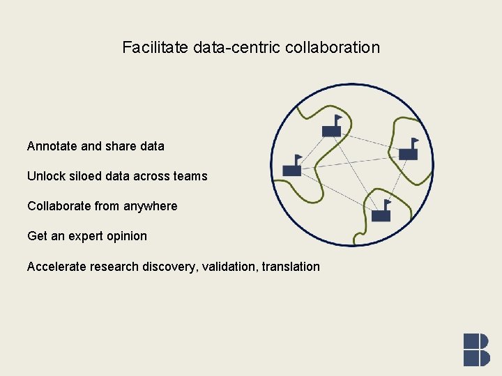 Facilitate data-centric collaboration Annotate and share data Unlock siloed data across teams Collaborate from