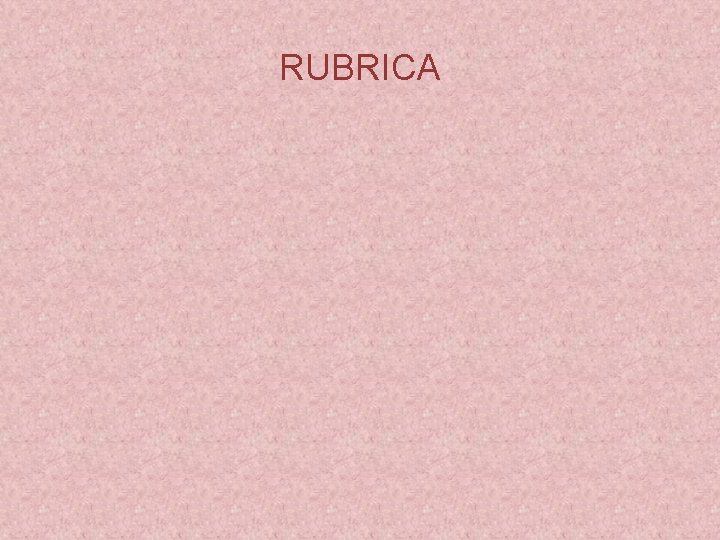 RUBRICA 