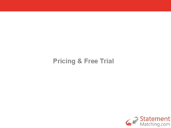 Pricing & Free Trial 