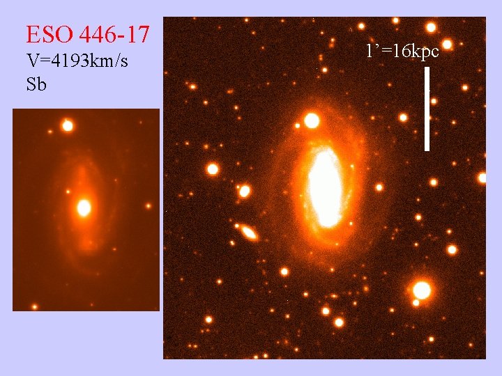 ESO 446 -17 V=4193 km/s Sb 1’=16 kpc 