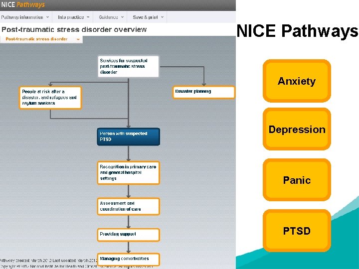 NICE Pathways Anxiety Depression Panic PTSD 