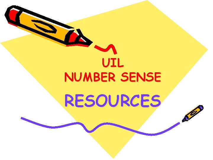 UIL NUMBER SENSE RESOURCES 