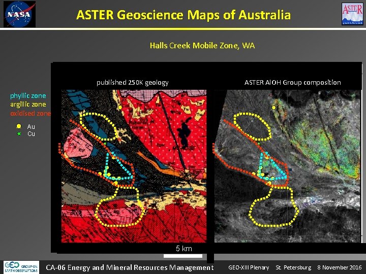 ASTER Geoscience Maps of Australia Halls Creek Mobile Zone, WA published 250 K geology