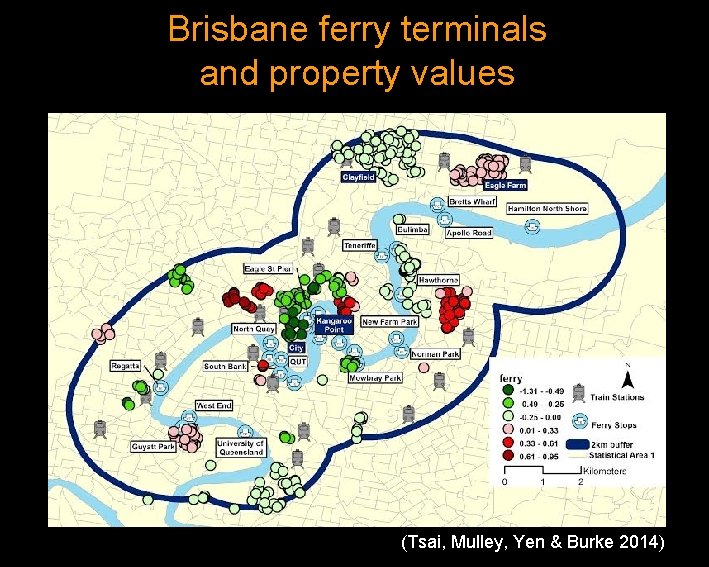 Brisbane ferry terminals and property values (Tsai, Mulley, Yen & Burke 2014) 