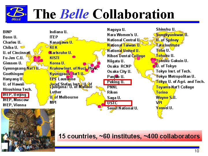 The Belle Collaboration BINP Bonn U. Charles U. Chiba U. U. of Cincinnati Fu-Jen