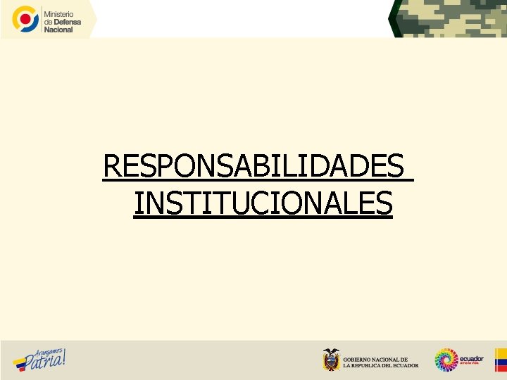 RESPONSABILIDADES INSTITUCIONALES 