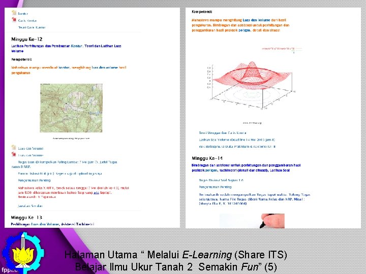 Halaman Utama “ Melalui E-Learning (Share ITS) Belajar Ilmu Ukur Tanah 2 Semakin Fun”