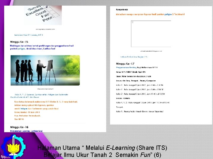 Halaman Utama “ Melalui E-Learning (Share ITS) Belajar Ilmu Ukur Tanah 2 Semakin Fun”
