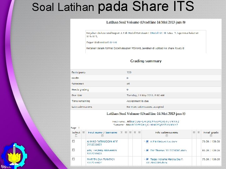 Soal Latihan pada Share ITS 