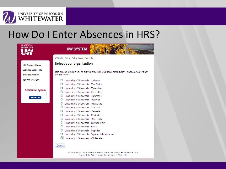 How Do I Enter Absences in HRS? 