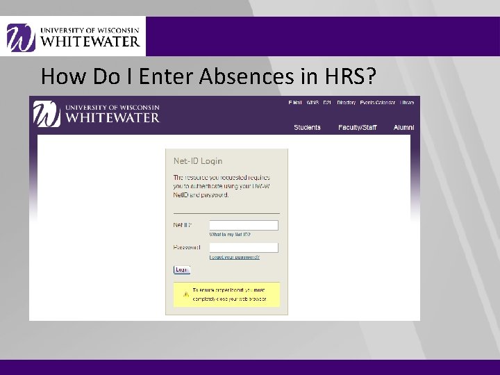 How Do I Enter Absences in HRS? 