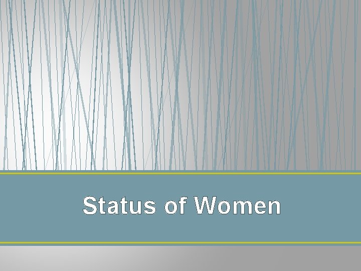 Status of Women 