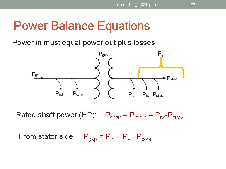 27 Lesson 12 a_et 332 b. pptx Power Balance Equations Power in must equal