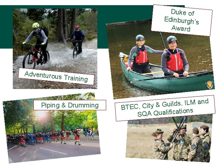 Duke of Edinburgh’s Award Adventurous Training Piping & Drumming M and IL , s