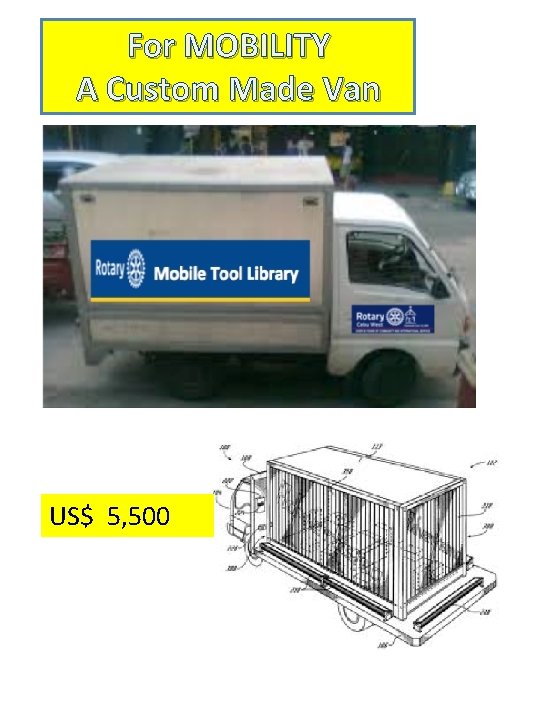 For MOBILITY A Custom Made Van US$ 5, 500 