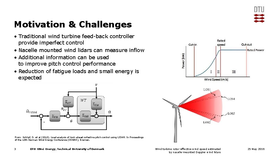 Motivation & Challenges • Traditional wind turbine feed-back controller provide imperfect control • Nacelle