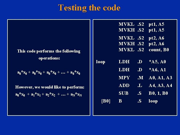 Testing the code MVKL. S 2 pt 1, A 5 MVKH. S 2 pt
