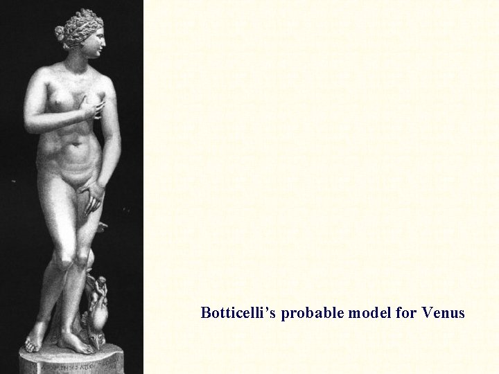 Botticelli’s probable model for Venus 