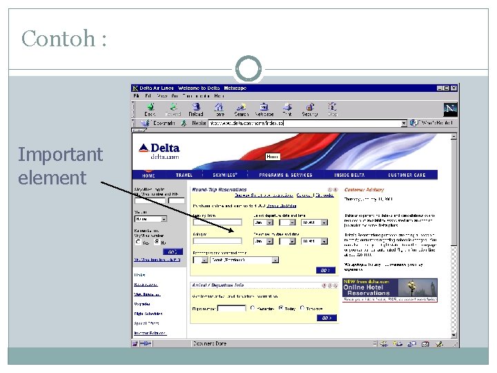 Contoh : Important element Contoh : Important element