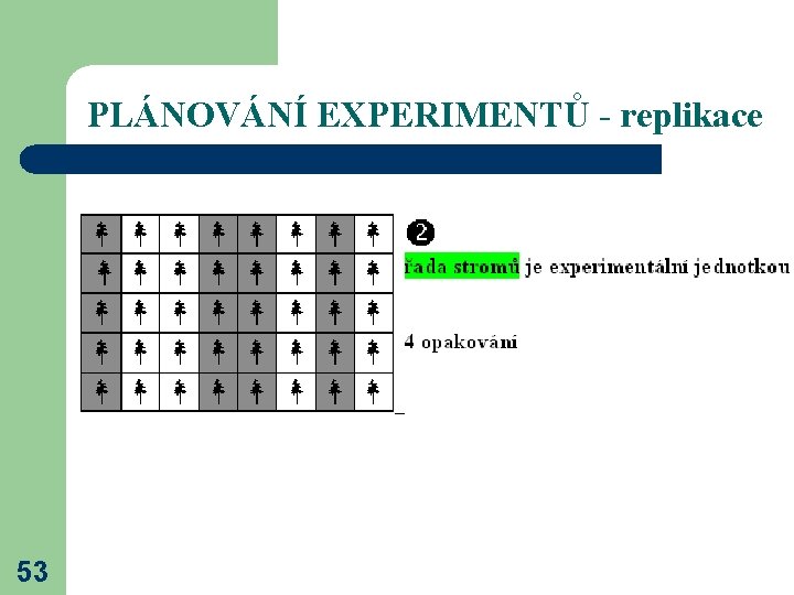 PLÁNOVÁNÍ EXPERIMENTŮ - replikace 53 