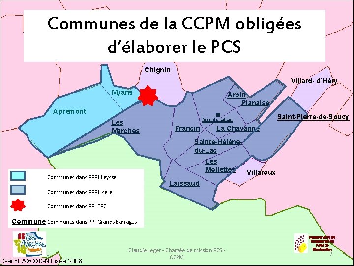 Communes de la CCPM obligées d’élaborer le PCS Chignin Villard- d’Héry Myans Arbin Planaise