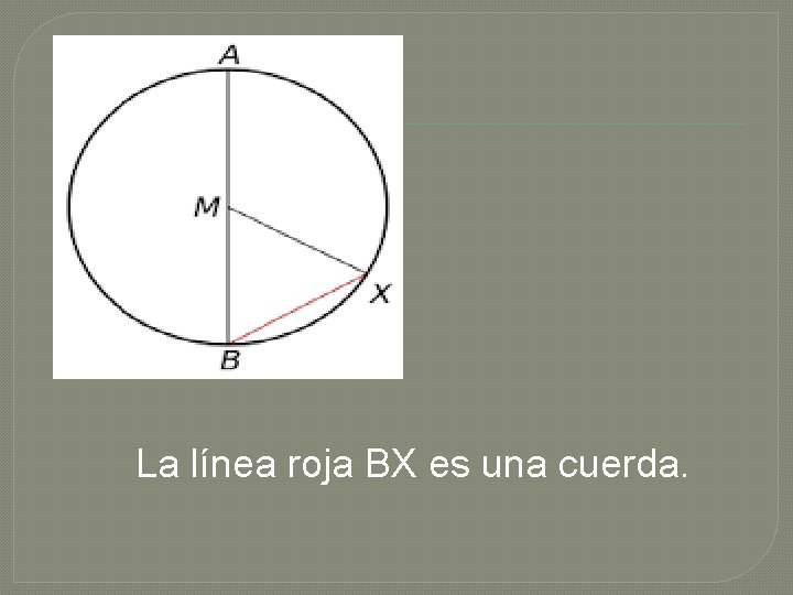 La línea roja BX es una cuerda. 