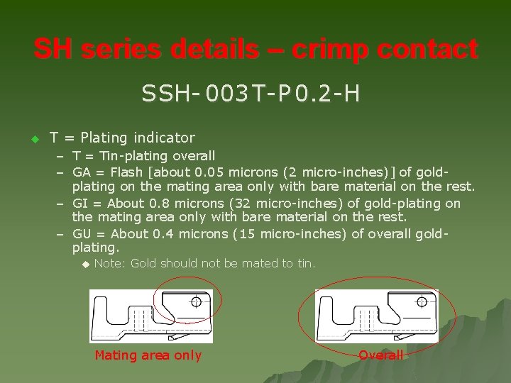 SH series details – crimp contact S SH- 003 T- P 0. 2 -H