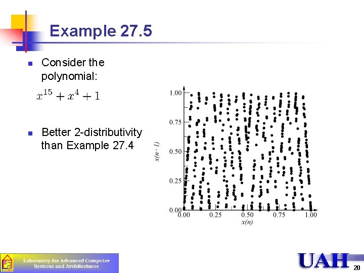Example 27. 5 n n Consider the polynomial: Better 2 -distributivity than Example 27.