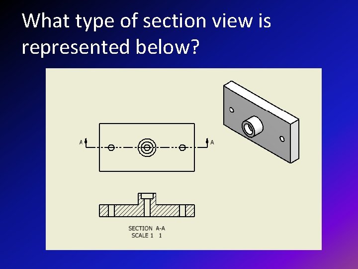 What type of section view is represented below? 