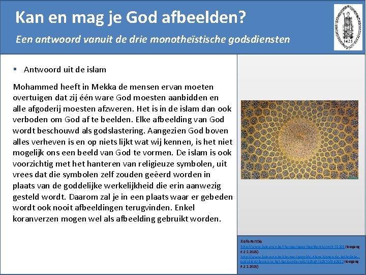 Kan en mag je God afbeelden? Een antwoord vanuit de drie monotheïstische godsdiensten §