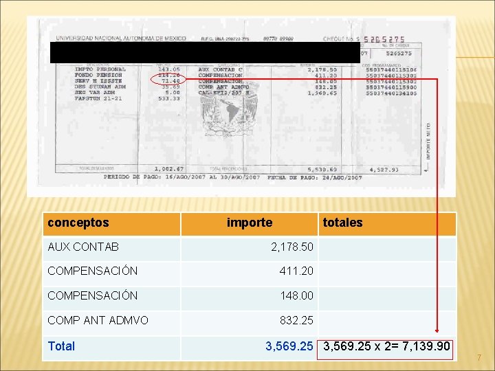 00000000000000000000 conceptos AUX CONTAB importe totales 2, 178. 50 COMPENSACIÓN 411. 20 COMPENSACIÓN 148.