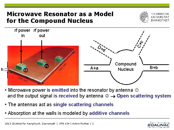 Microwave Resonator as a Model for the Compound Nucleus C+ c rf power in