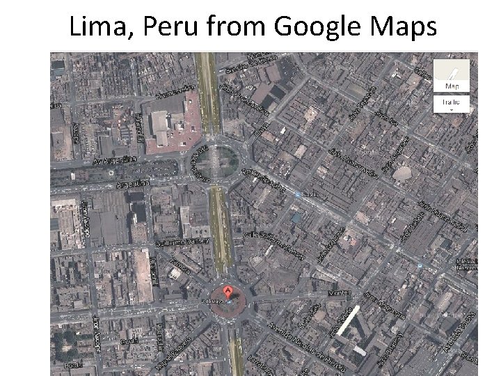 Lima, Peru from Google Maps 