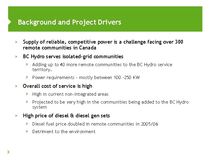 Background and Project Drivers > Supply of reliable, competitive power is a challenge facing
