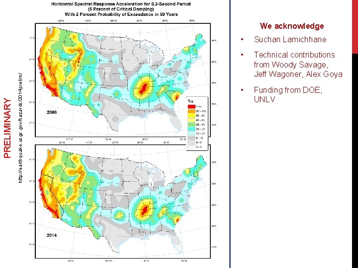 http: //earthquake. usgs. gov/hazards/2014 prelim/ PRELIMINARY We acknowledge • Suchan Lamichhane • Technical contributions