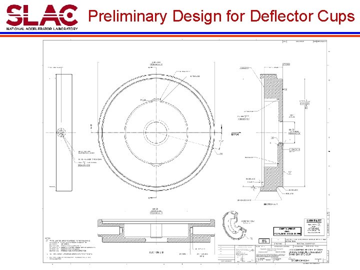 Preliminary Design for Deflector Cups 