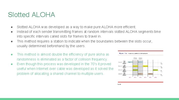 Slotted ALOHA ● ● ● Slotted ALOHA was developed as a way to make