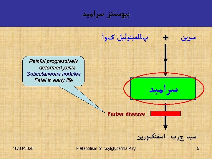  ﺑﻴﻮﺳﻨﺘﺰ ﺳﺮﺍﻣﻴﺪ پﺎﻟﻤﻴﺘﻮﺋﻴﻞ کﻮآ Painful progressively deformed joints Subcutaneous nodules Fatal in early