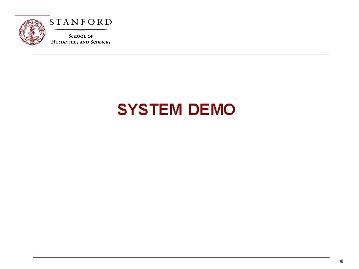 SYSTEM DEMO 10 