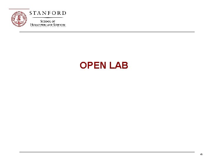 OPEN LAB 41 