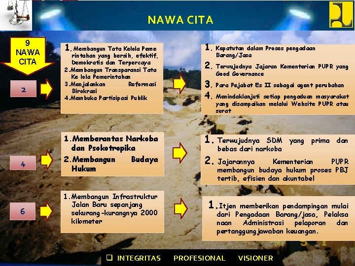NAWA CITA 9 NAWA CITA 2 4 6 1. Membangun Tata Kelola Peme rintahan