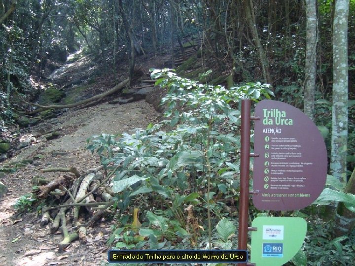 Entrada da Trilha para o alto do Morro da Urca 