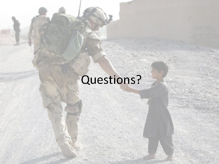 Questions? Questions?