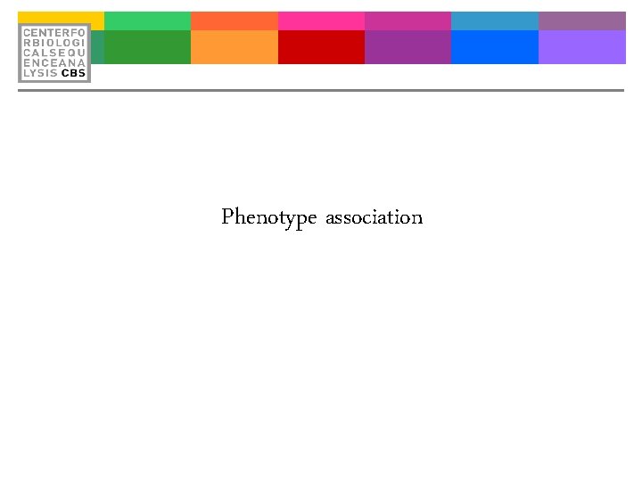 Phenotype association 