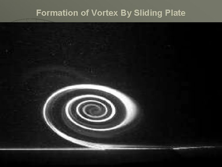 Formation of Vortex By Sliding Plate 