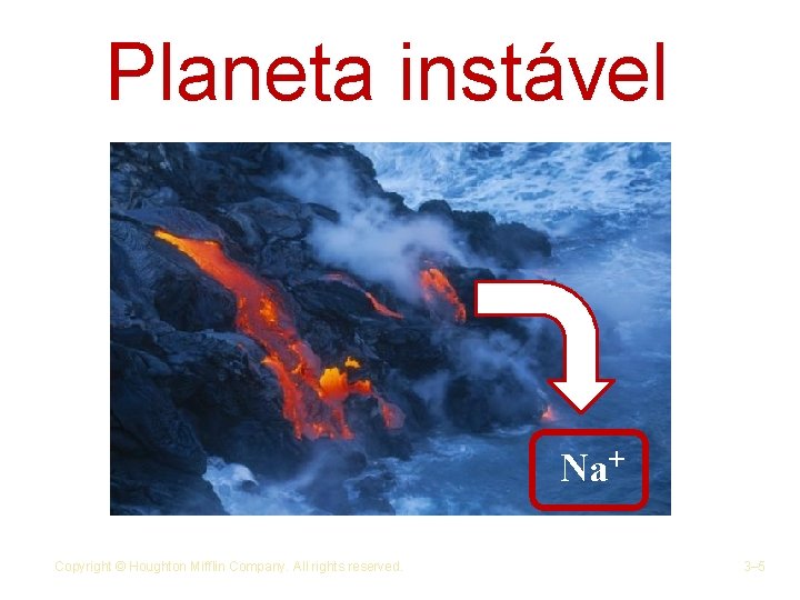 Planeta instável Na+ Copyright © Houghton Mifflin Company. All rights reserved. 3– 5 