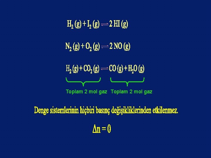 Toplam 2 mol gaz 