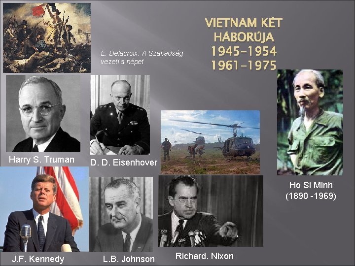 E. Delacroix: A Szabadság vezeti a népet Harry S. Truman VIETNAM KÉT HÁBORÚJA 1945