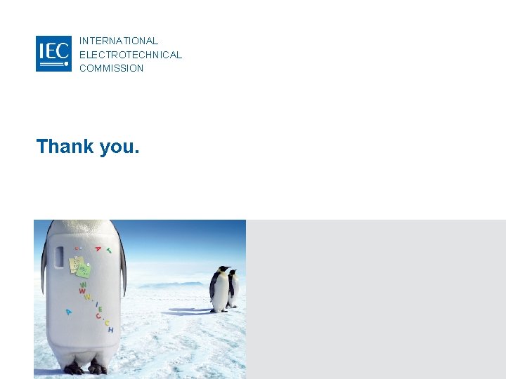 INTERNATIONAL ELECTROTECHNICAL COMMISSION Thank you. 