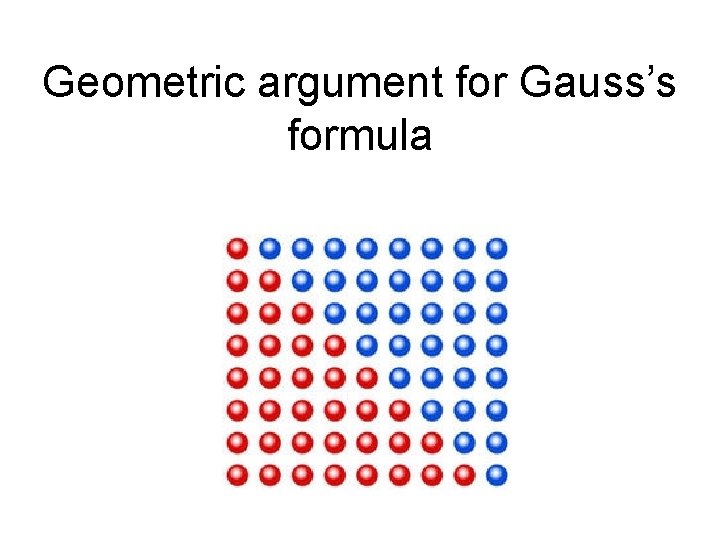 Geometric argument for Gauss’s formula 